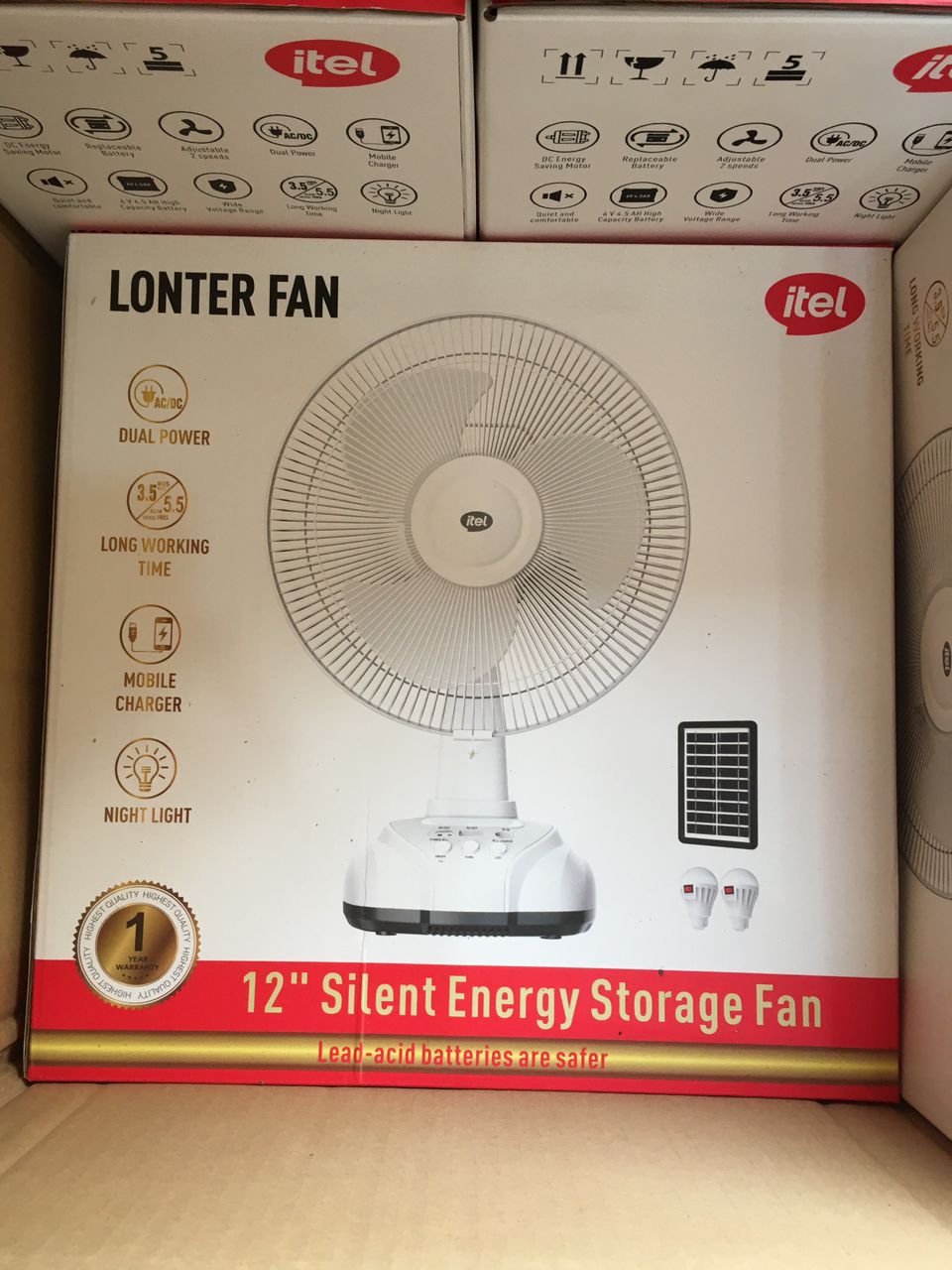 itel Lonter 12" Silent Energy Storage Fan