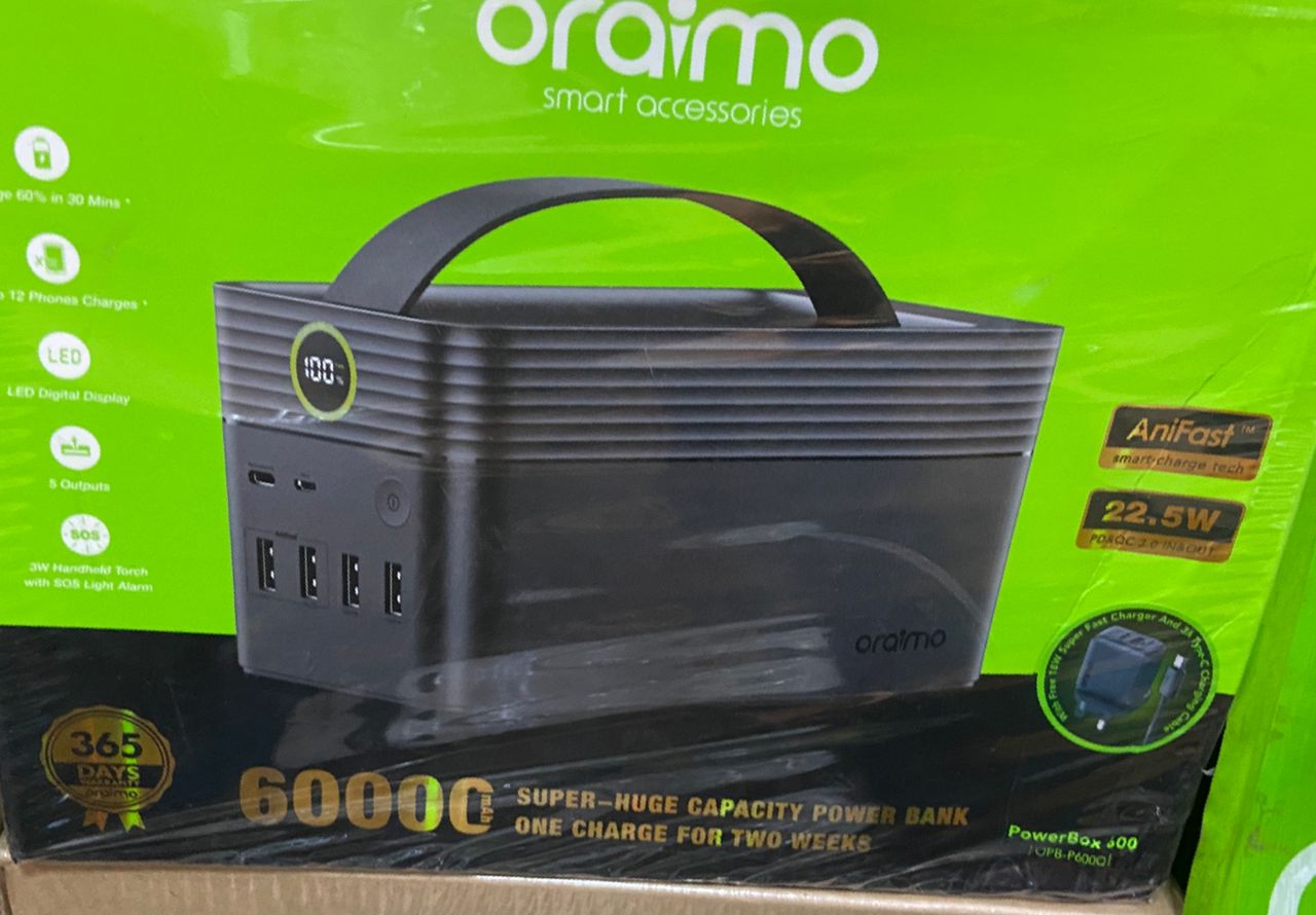 Oraimo PowerBox 600 (60,000mAh)
